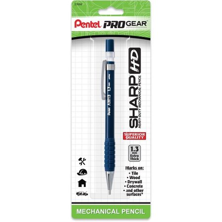 PENTEL Mechanical Pencil, PROGear, 4mm Sleeve 1.3mm, Blue Barrel PENAM13PGLBP